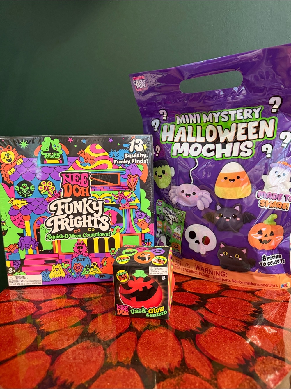 Halloween Bundle! Needoh Funky Frights + Jack-Glow-Lantern + 32 pack RMS mochi